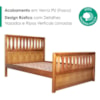 Cama Queen Madeira Macica Tuni 168 cm Ripas Usinadas Mogno Mell NATH