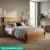 Cama Queen Madeira Macica Xila 166 cm Mogno Mell NATH