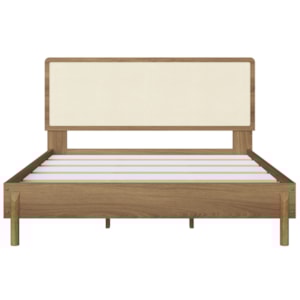 Cama Quenn Palhinha Oslo 27056 Pes Madeira 152 cm Hanover Artesano