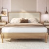 Cama Quenn Palhinha Oslo 27056 Pes Madeira 172 cm Hanover Artesano