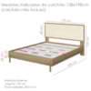 Cama Quenn Palhinha Oslo 27056 Pes Madeira 172 cm Hanover Artesano