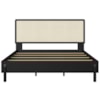 Cama Quenn Palhinha Oslo 27056 Pes Madeira 172 cm Nero Artesano