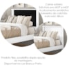 Cama Solteiro Barcelona Branco Branco Preto Tebar
