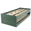 Cama Solteiro Bicama Com Cama Auxiliar 194x83 CM20 Verde Dtall