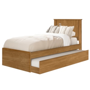 Cama Solteiro Com Auxiliar Barcelona Nature Tebar