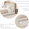 Cama Solteiro Com Auxiliar Barcelona Off White Nature Tebar