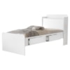 Cama Solteiro Com Bau 2 Gavetas MDF 220X98 cm Tamires Branco Decmade