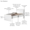 Cama Solteiro Com Bau 2 Gavetas MDF 220X98 cm Tamires Branco Decmade