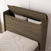 Cama Solteiro Com Bau 2 Gavetas MDF 220X98 cm Tamires Castanho Decmade