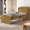 Cama Solteiro Com Bau 2 Gavetas MDF 220X98 cm Tamires Nature Decmade