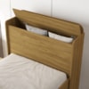 Cama Solteiro Com Bau 2 Gavetas MDF 220X98 cm Tamires Nature Decmade