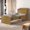 Cama Solteiro Com Bau 2 Gavetas MDF 220X98 cm Tamires Nature Decmade