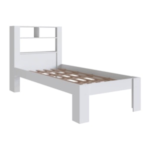 Cama Solteiro Com Cabeceira Funcional 111X214cm Branco PRODDY