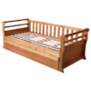 Cama Solteiro Com Cama Auxiliar Madeira Macica Nalia Mogno Mell NATH