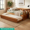 Cama Solteiro Com Cama Auxiliar Madeira Macica Xila Mogno Mell NATH