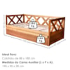 Cama Solteiro Com Cama Auxiliar Madeira Macica Xila Mogno Mell NATH