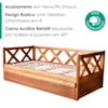 Cama Solteiro Com Cama Auxiliar Madeira Macica Xila Mogno Mell NATH