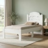 Cama Solteiro Flex MDF 195X94 cm Iris Branco Decmade