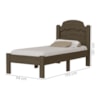 Cama Solteiro Flex MDF 195X94 cm Iris Castanho Decmade