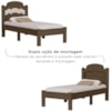 Cama Solteiro Flex MDF 195X94 cm Iris Castanho Decmade