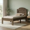 Cama Solteiro Flex MDF 195X94 cm Iris Castanho Decmade