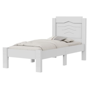 Cama Solteiro MDF 195X94 cm Sofia Branco Decmade