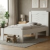 Cama Solteiro MDF 195X94 cm Sofia Branco Decmade