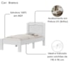 Cama Solteiro MDF 195X94 cm Sofia Branco Decmade