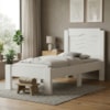 Cama Solteiro MDF 195X94 cm Sofia Branco Decmade