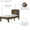 Cama Solteiro MDF 195X94 cm Sofia Castanho Off Decmade
