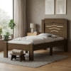 Cama Solteiro MDF 195X94 cm Sofia Castanho Off Decmade