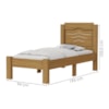 Cama Solteiro MDF 195X94 cm Sofia Nature Off Decmade