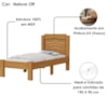 Cama Solteiro MDF 195X94 cm Sofia Nature Off Decmade