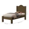 Cama Solteiro MDF 205X96 cm Thalia Castanho Decmade
