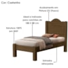 Cama Solteiro MDF 205X96 cm Thalia Castanho Decmade