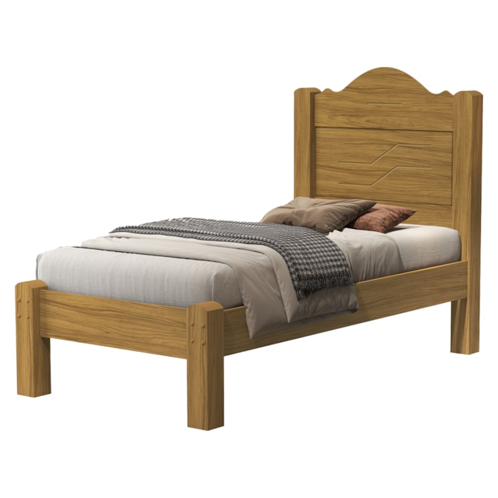 Cama Solteiro MDF 205X96 cm Thalia Nature Decmade