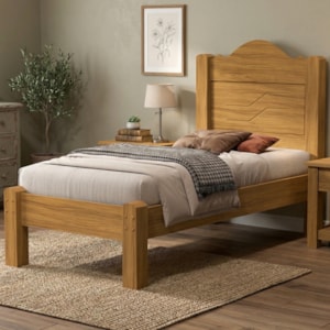 Cama Solteiro MDF 205X96 cm Thalia Nature Decmade