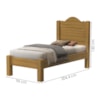 Cama Solteiro MDF 205X96 cm Thalia Nature Decmade