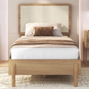Cama Solteiro Palhinha Oslo 27058 Pes Madeira 102 cm Hanover Artesano