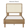 Cama Solteiro Palhinha Oslo 27058 Pes Madeira 102 cm Hanover Artesano