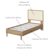 Cama Solteiro Palhinha Oslo 27058 Pes Madeira 102 cm Hanover Artesano
