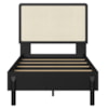 Cama Solteiro Palhinha Oslo 27058 Pes Madeira 102 cm Nero Artesano