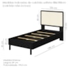Cama Solteiro Palhinha Oslo 27058 Pes Madeira 102 cm Nero Artesano