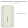 Canto Closet Modulado 2 Portas 241x110 cm Seletto Areia Henn