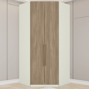Canto Closet Modulado 2 Portas 241x110 cm Seletto Areia Jequitiba Henn