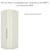 Canto Obliquo Modulado 1 Porta 241x82 cm Seletto Areia Henn