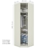 Canto Obliquo Modulado 1 Porta 241x82 cm Seletto Areia Jequitiba Henn