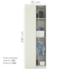 Canto Reto Modulado 1 Porta 241x80 cm Seletto Areia Henn