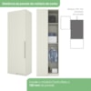 Canto Reto Modulado 1 Porta 241x80 cm Seletto Areia Henn