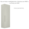 Canto Reto Modulado 1 Porta 241x80 cm Seletto Areia Henn